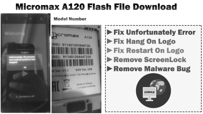 Micromax A120 Flash File Stock Rom