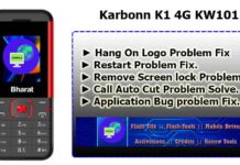 Karbonn KW101 karbonn k1 kw101 ► Hang On Logo Problem Fix ► Restart Problem Fix. ► Remove Screen lock Problem. ► Call Auto Cut Problem Solve. ► Application Bug problem Fix.
